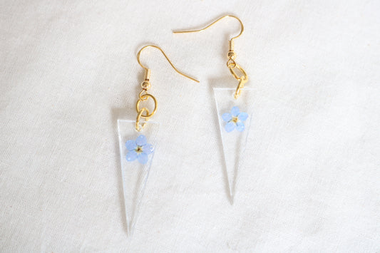 Forget me not point earrings
