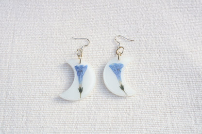 Bluebell moon earrings