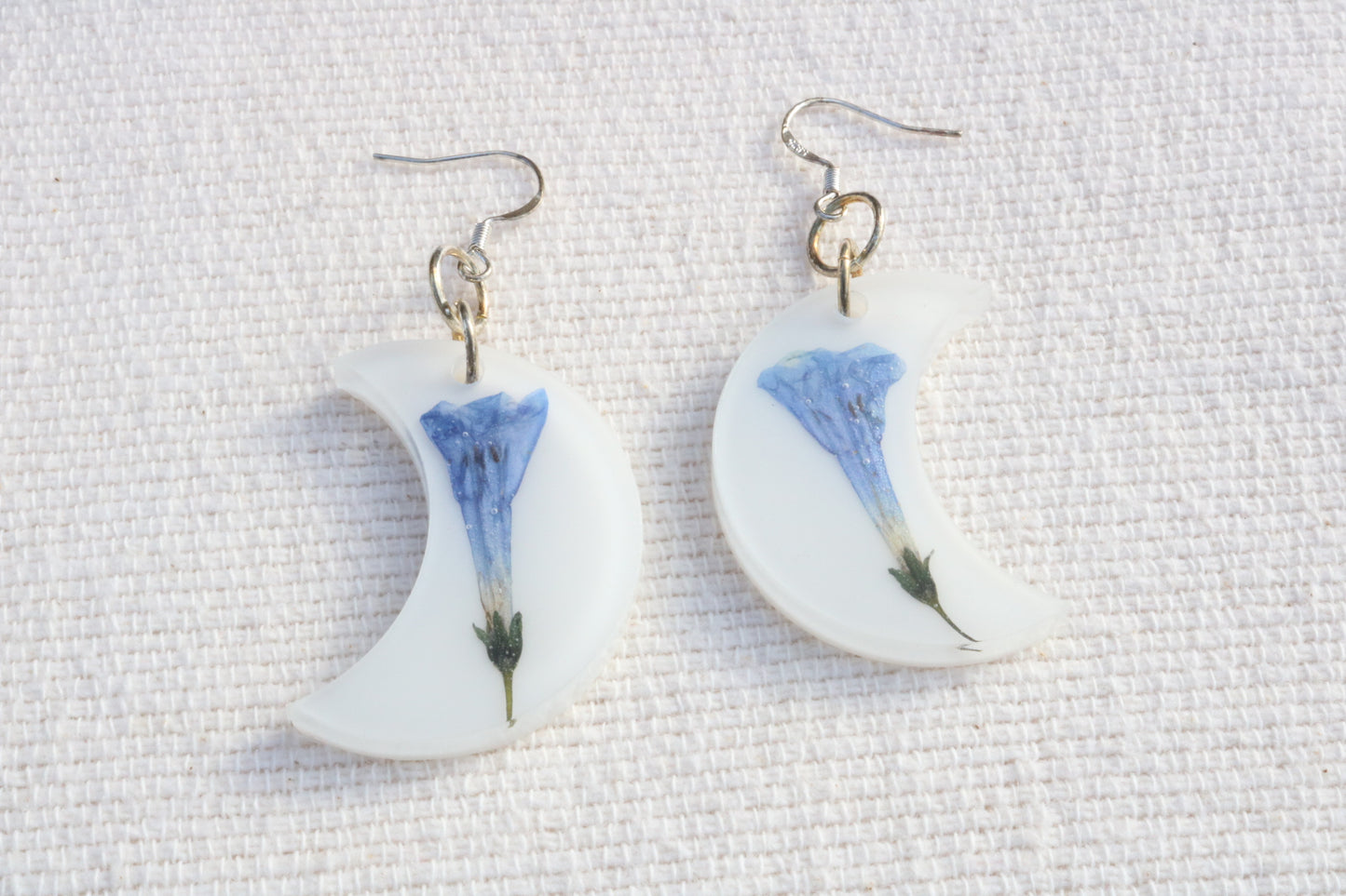 Bluebell moon earrings