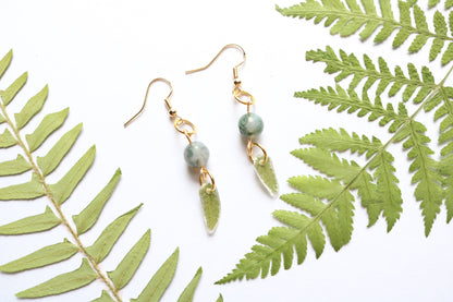 Mini fern dangle earrings